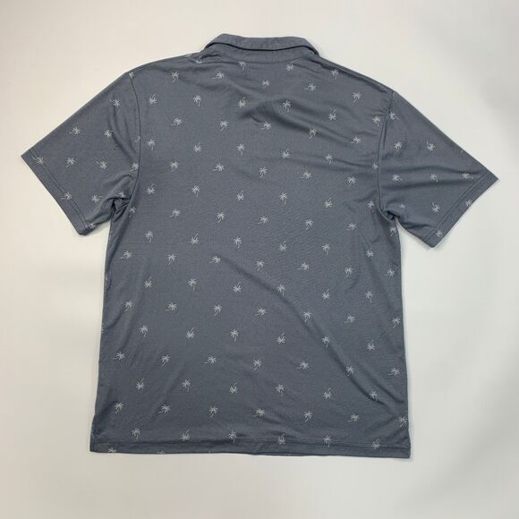 Ben Hogan Performance Polo Shirt Mens L Large Navy Palm Tree Short Sleeve Golf - Picture 7 of 12